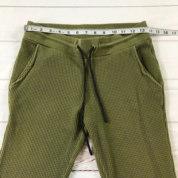 Cotton Citizen Women Waffle Knit Olive Green Jogger Pants Small - Picture 7 of 13
